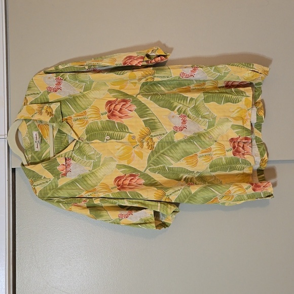 Tommy Bahama Other - Tommy Bahama Mens Tropical Palm and Parrot 100% Silk Shirt Size XXL